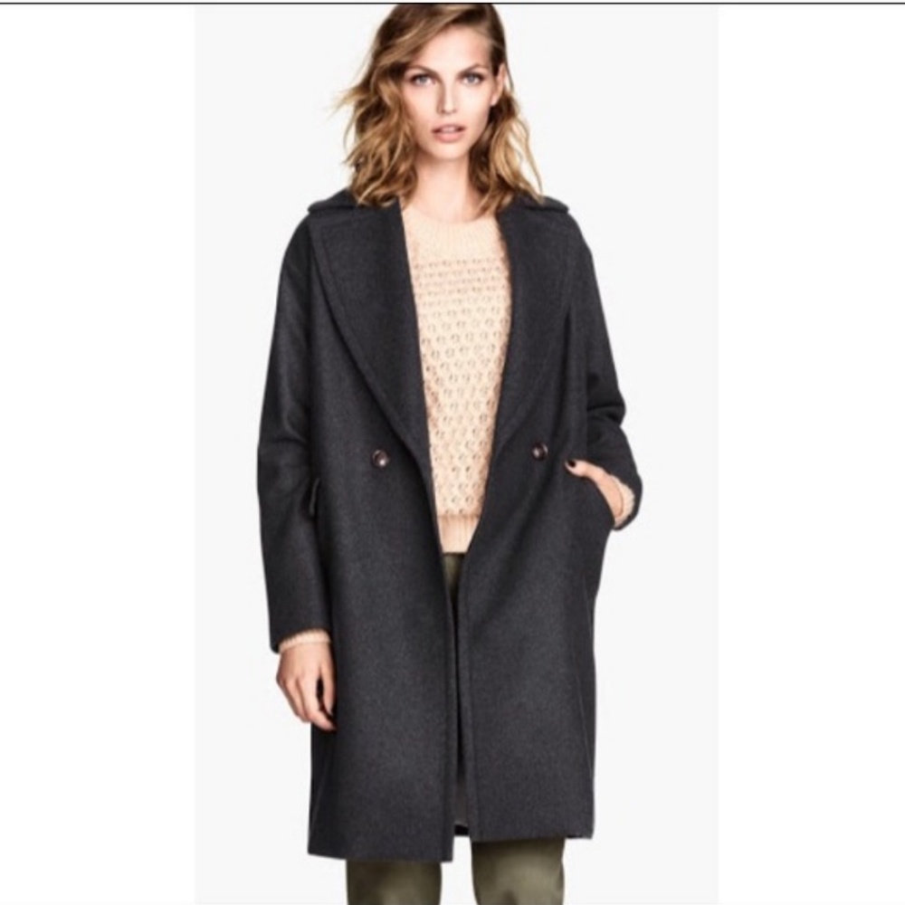 Oversized Wool Peacoat H&M